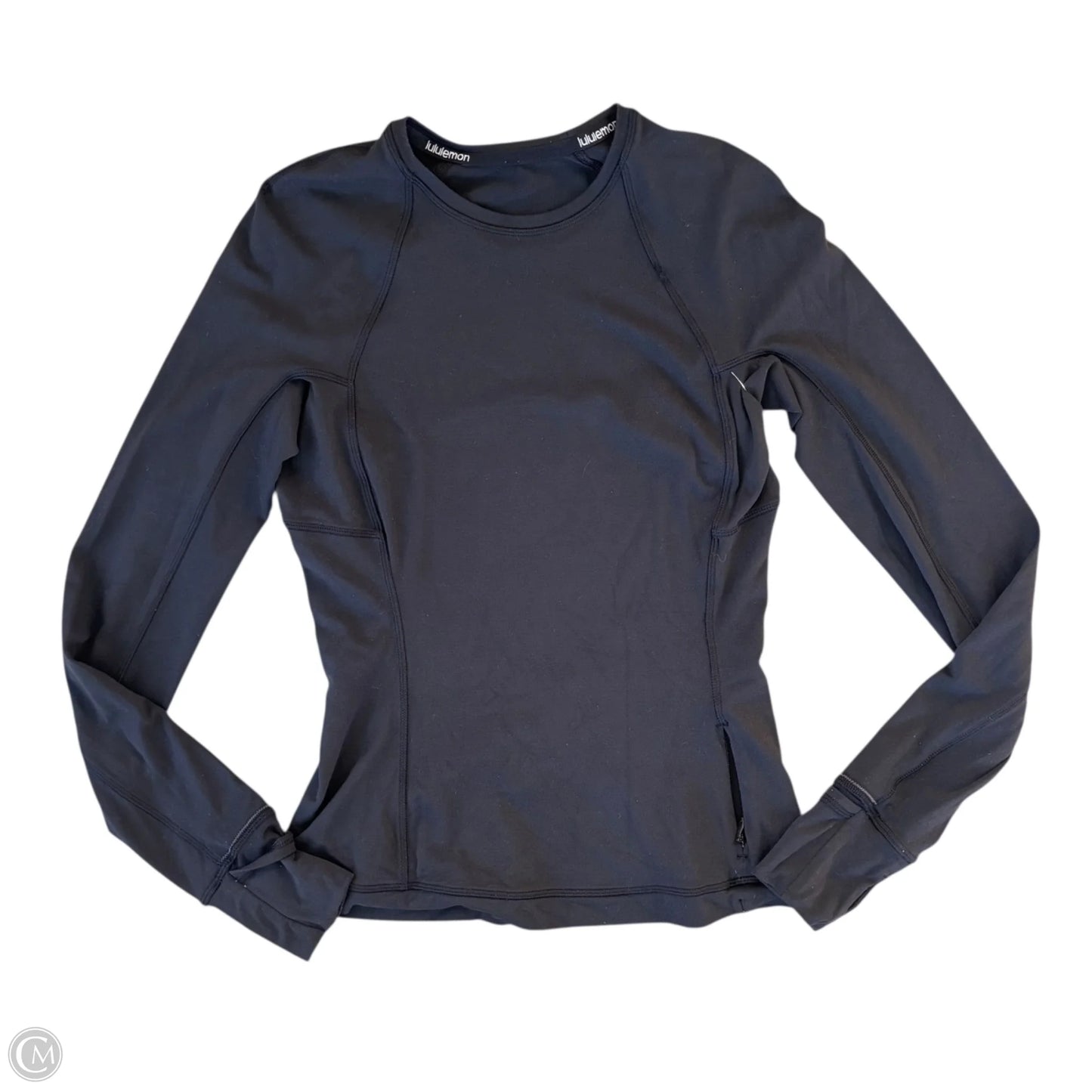 Athletic Top Long Sleeve Crewneck By Lululemon In Black, Size: S