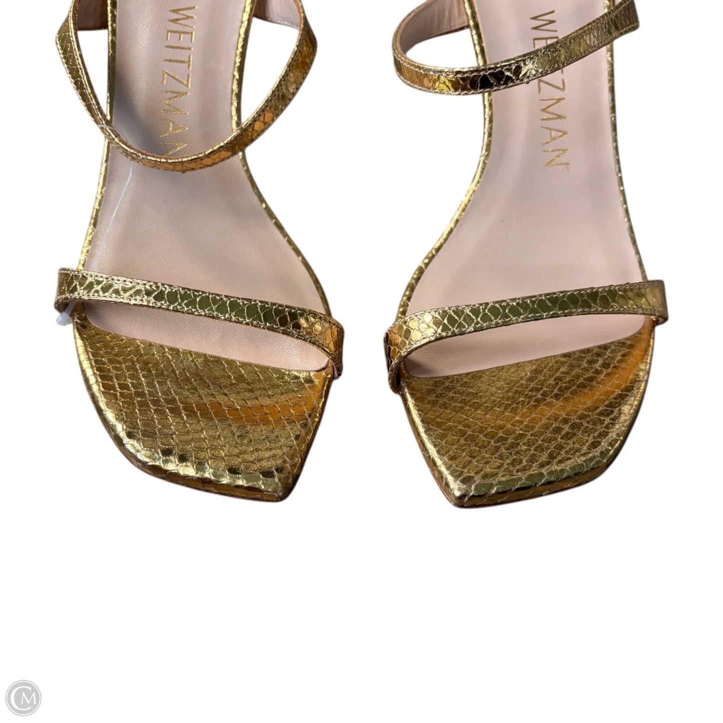 Sandals Designer By Stuart Weitzman In Gold, Size: 6.5