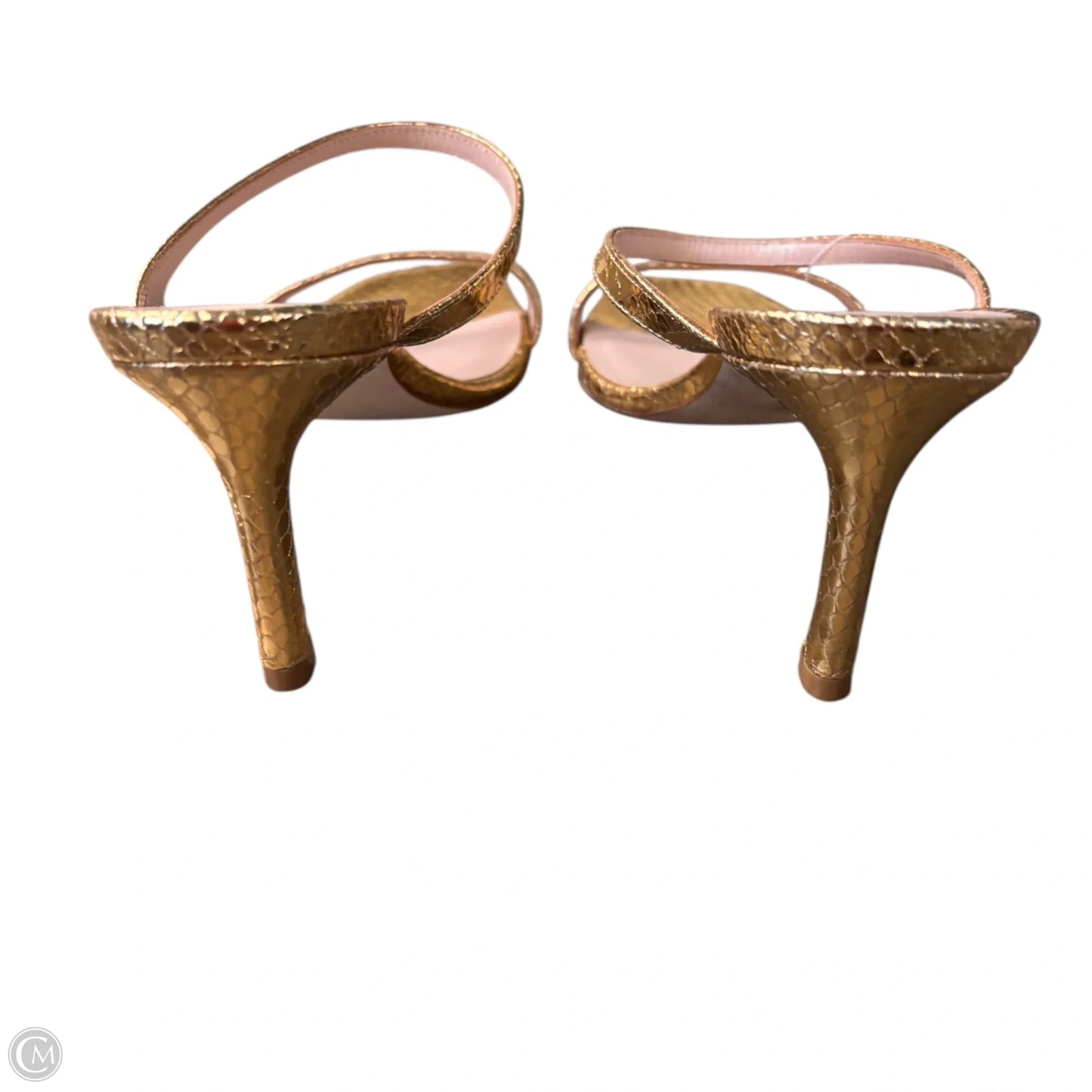 Sandals Designer By Stuart Weitzman In Gold, Size: 6.5