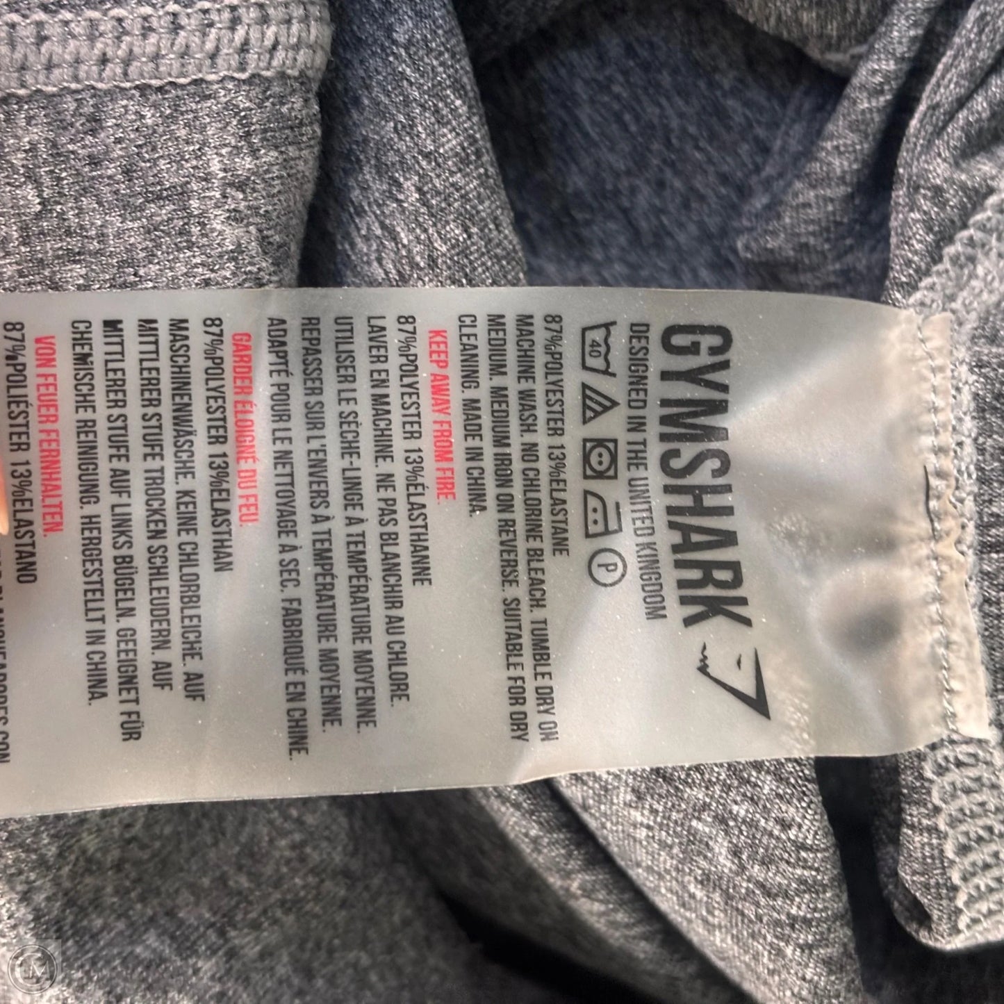 Athletic Leggings By Gym Shark In Grey, Size: M