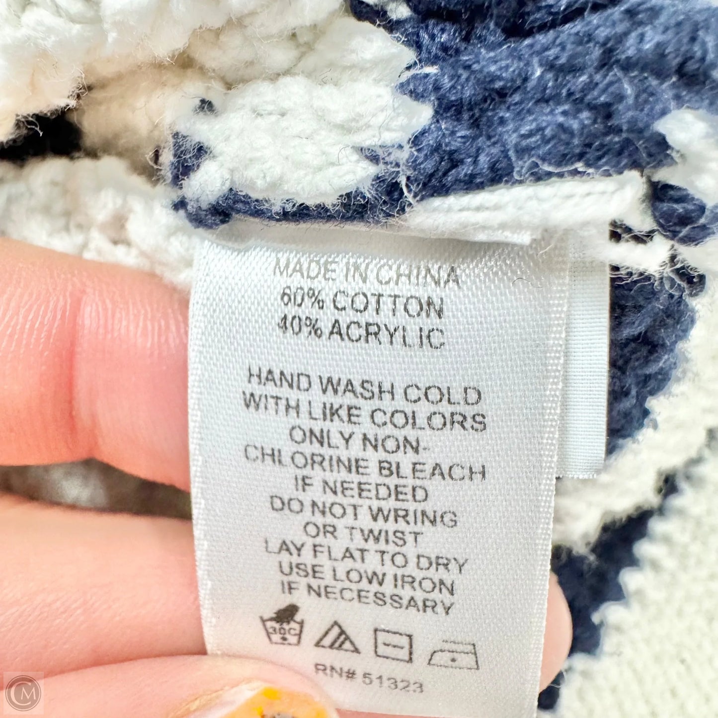 Sweater Cardigan By Cece In Striped Pattern, Size: L