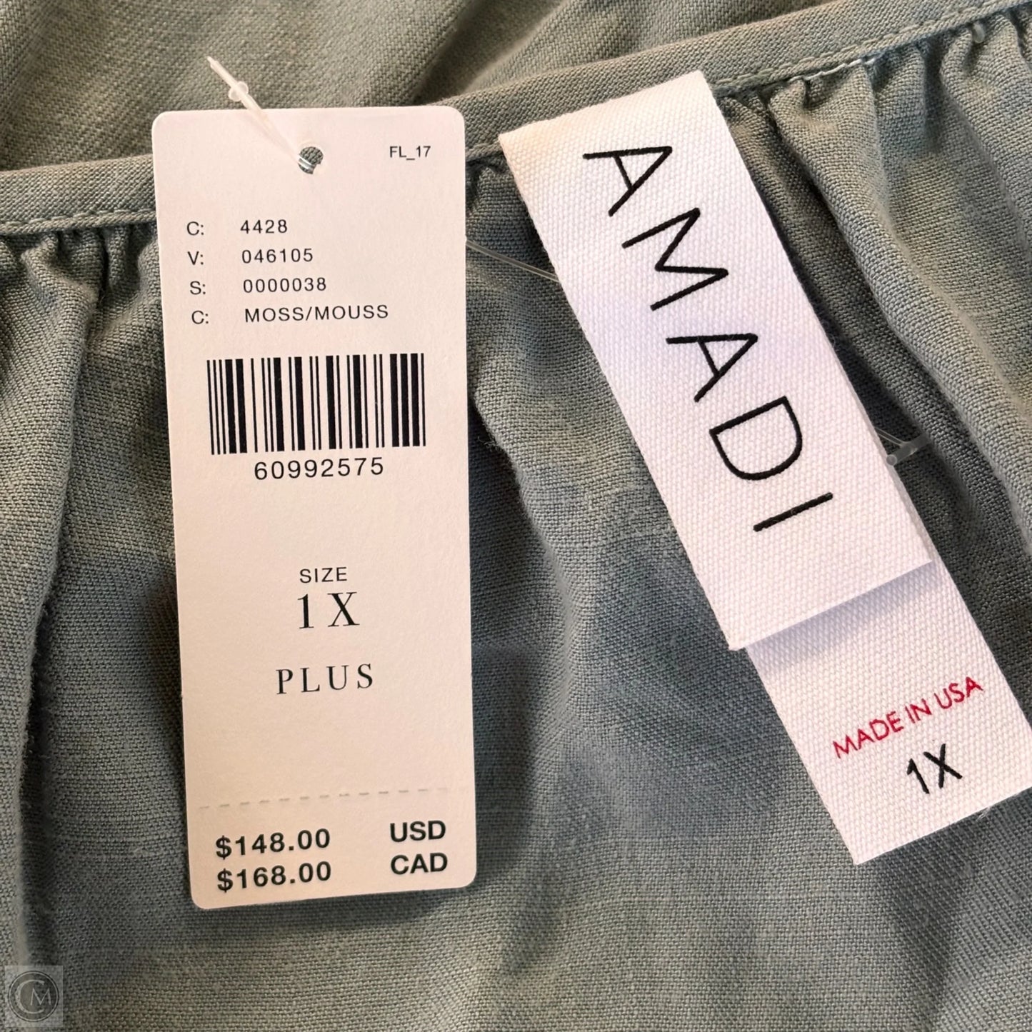 Dress Casual Short By Amadi In Blue, Size: 1x