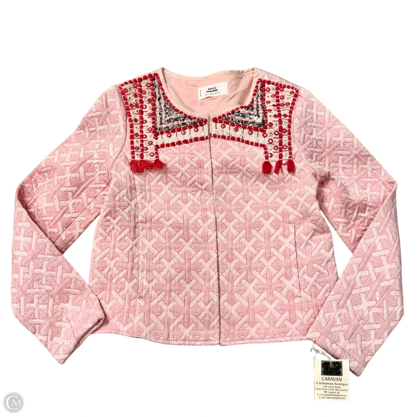 Jacket Puffer & Quilted By Mng In Pink, Size: Xs