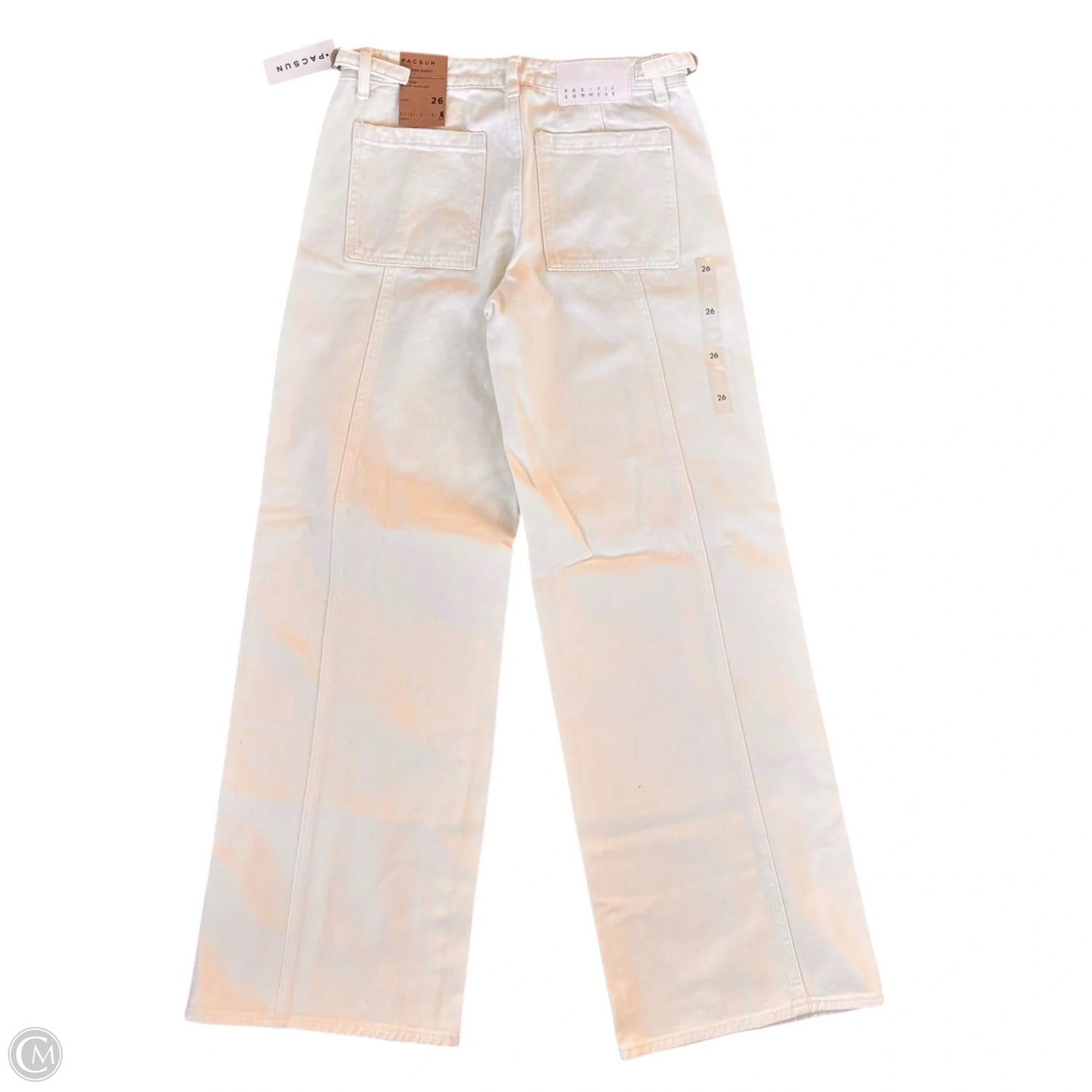 Jeans Boyfriend By Pacsun In White Denim, Size: 2