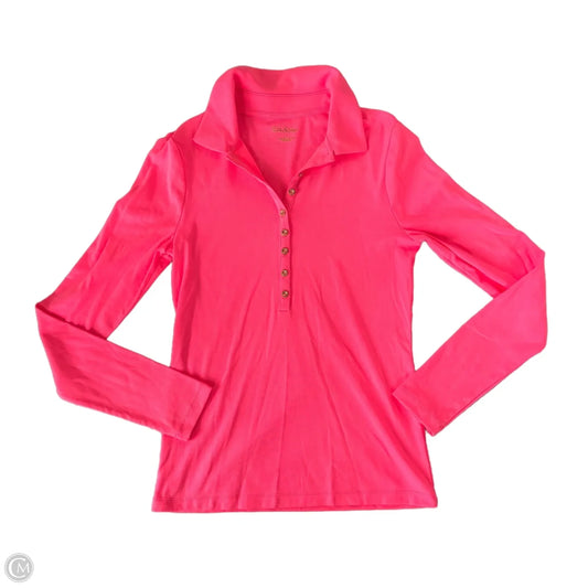 Top Long Sleeve Designer By Lilly Pulitzer In Pink, Size: S