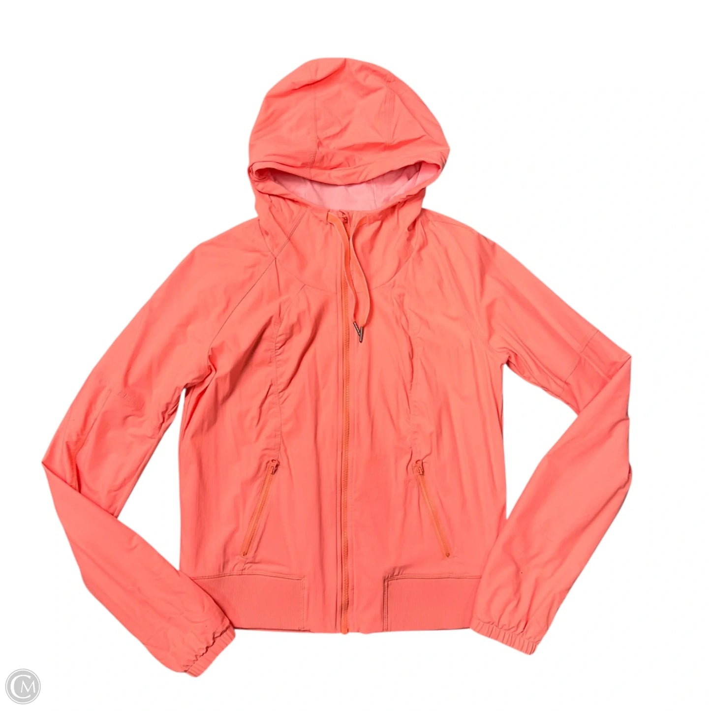 Athletic Jacket By Lululemon In Orange, Size: M