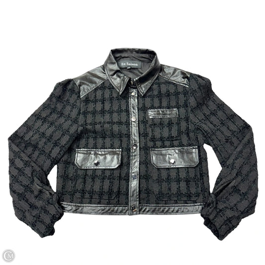 Jacket Shirt By En Saison In Black, Size: Xs
