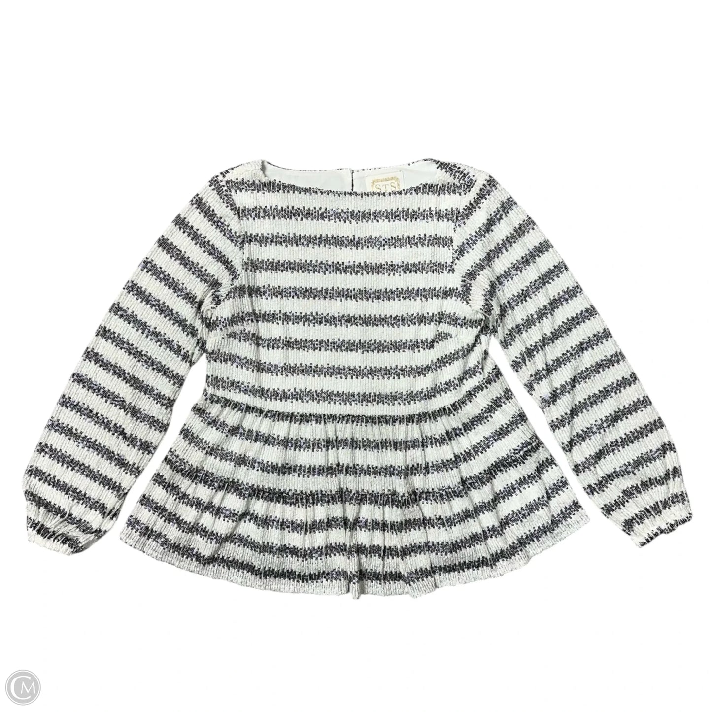 Top Long Sleeve By Sail To Sable In Striped Pattern, Size: Xs