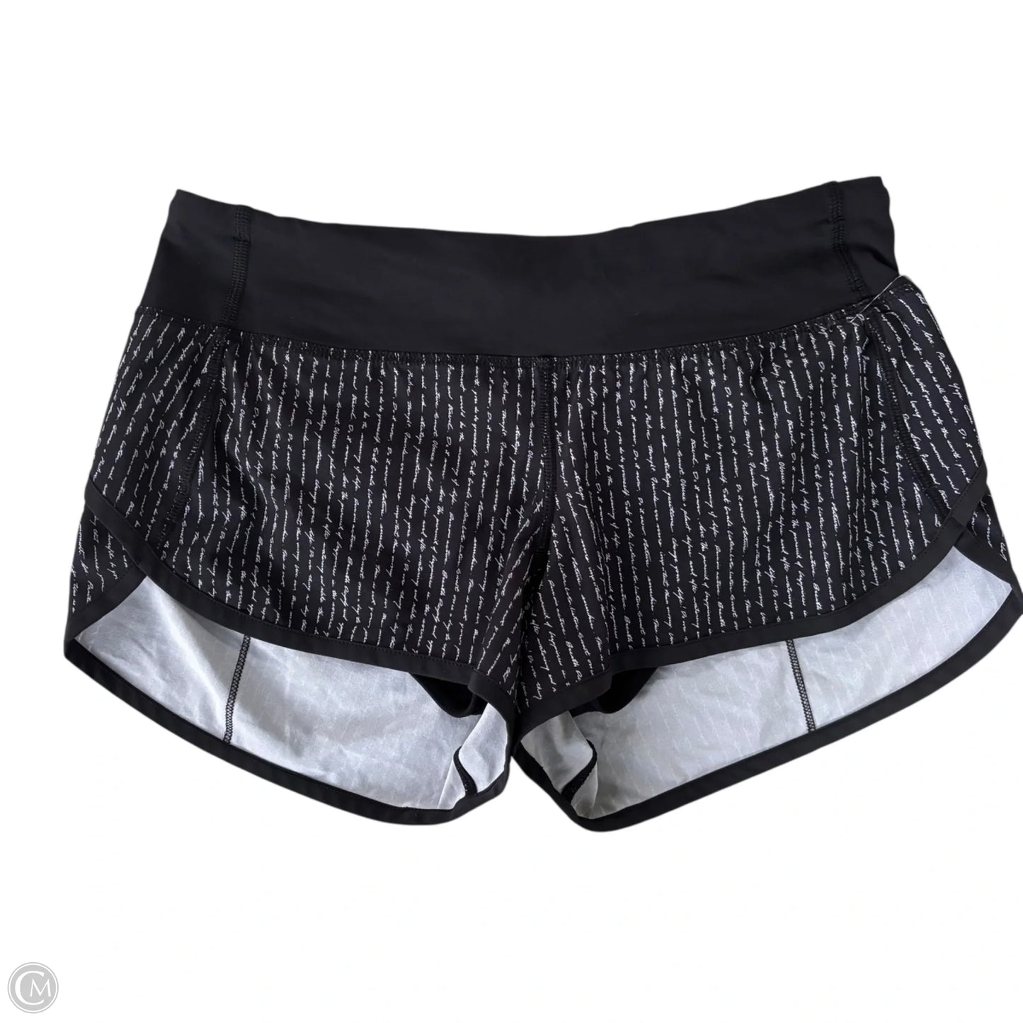 Athletic Shorts By Lululemon In Black & White, Size: S