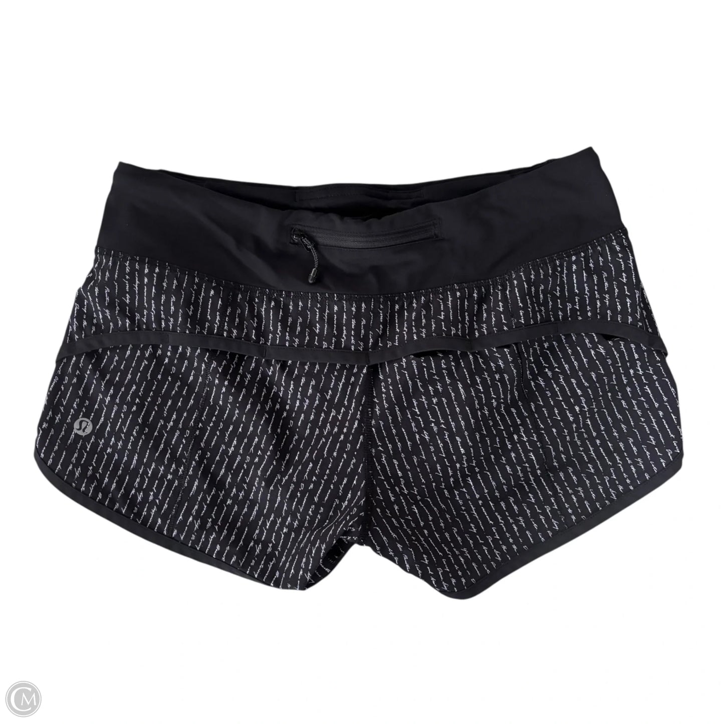 Athletic Shorts By Lululemon In Black & White, Size: S