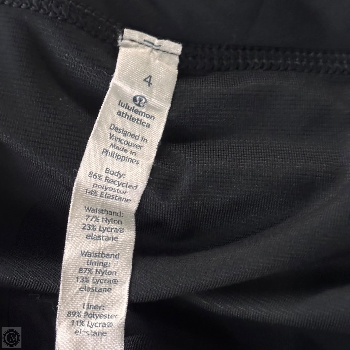 Athletic Shorts By Lululemon In Black & White, Size: S