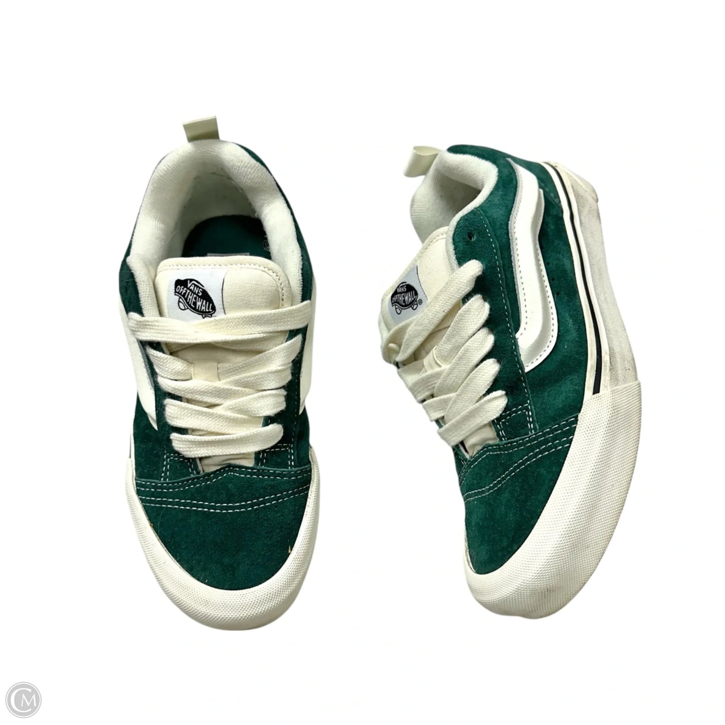 Shoes Sneakers By Vans In Green & White, Size: 7