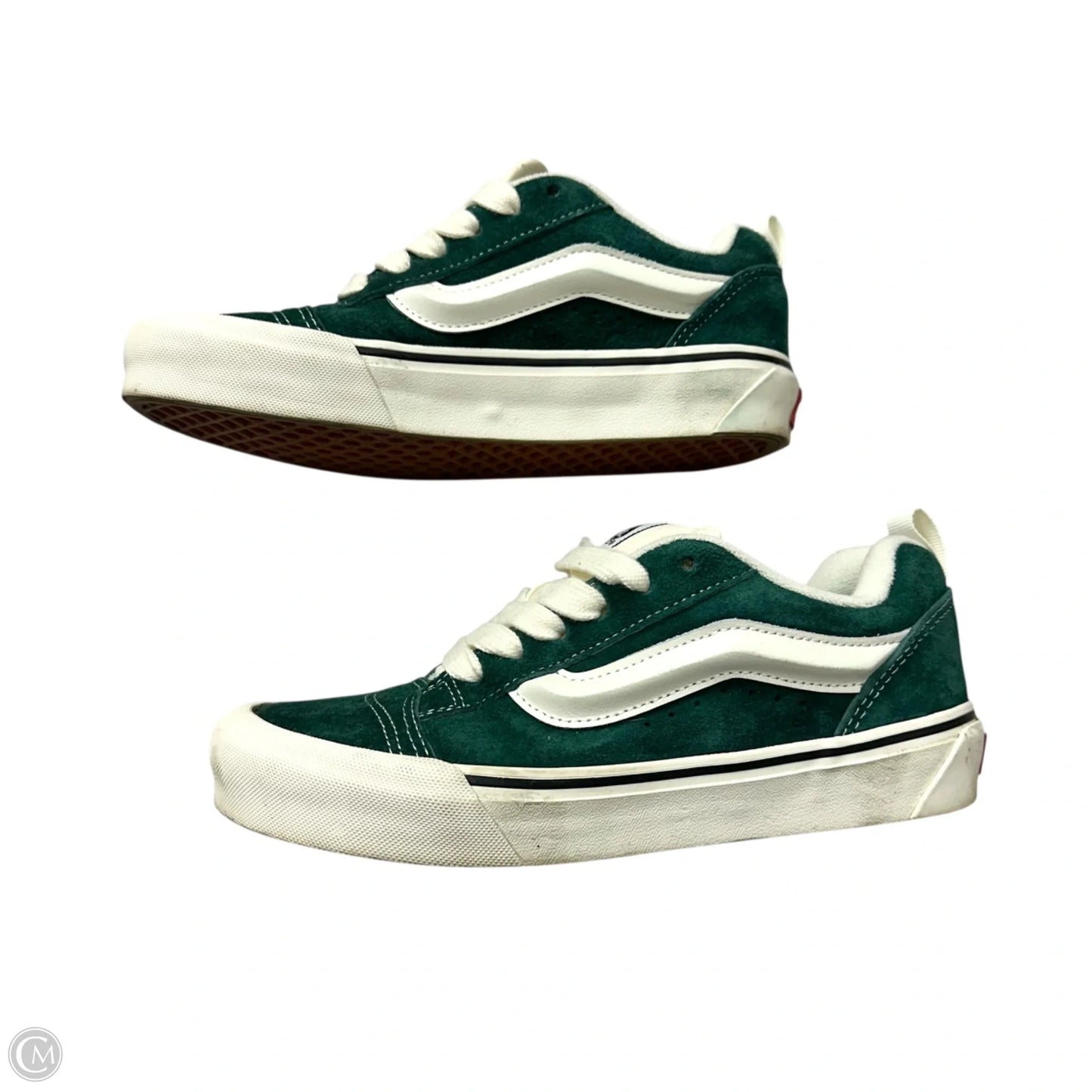 Shoes Sneakers By Vans In Green & White, Size: 7