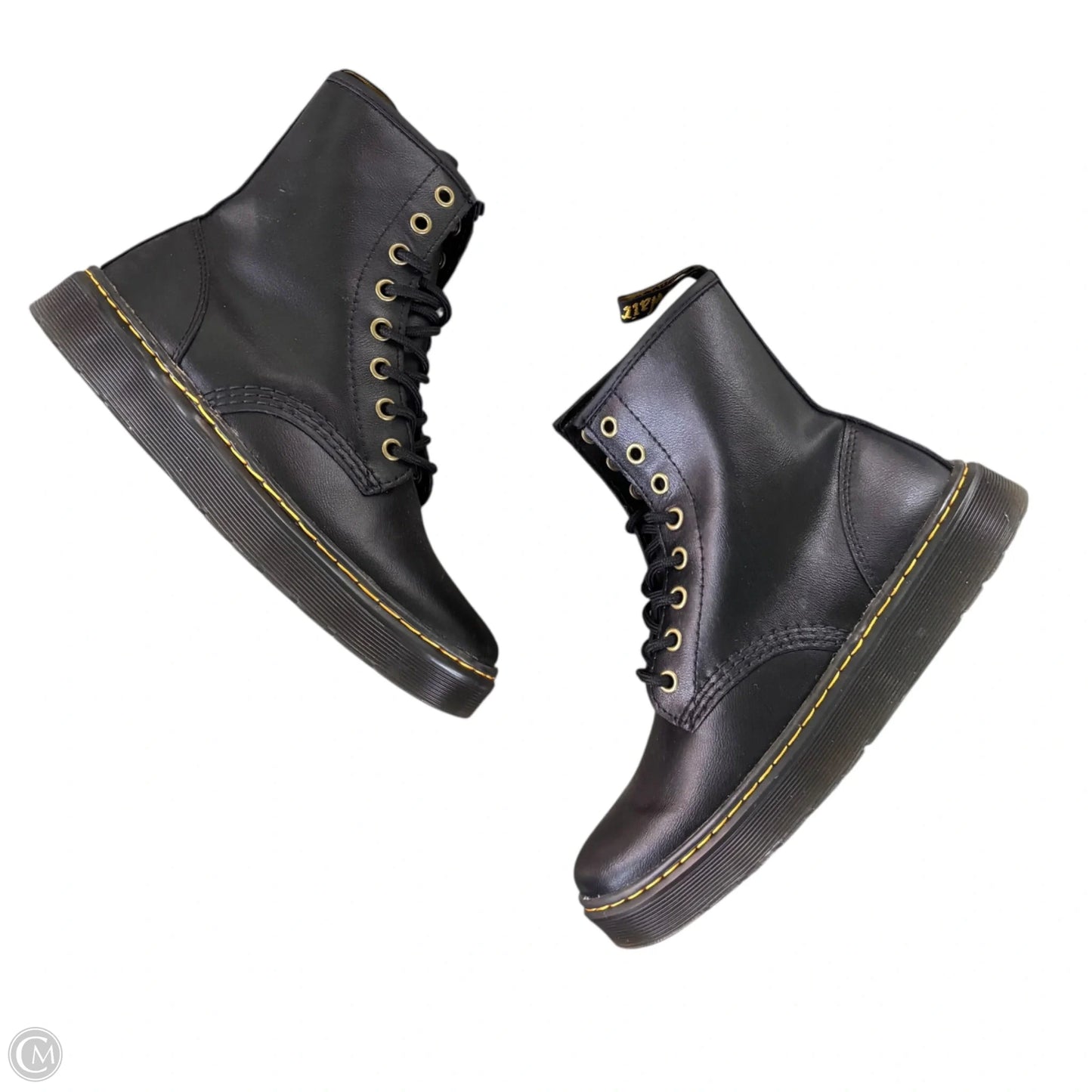 Boots Leather By Dr Martens In Black, Size: 7