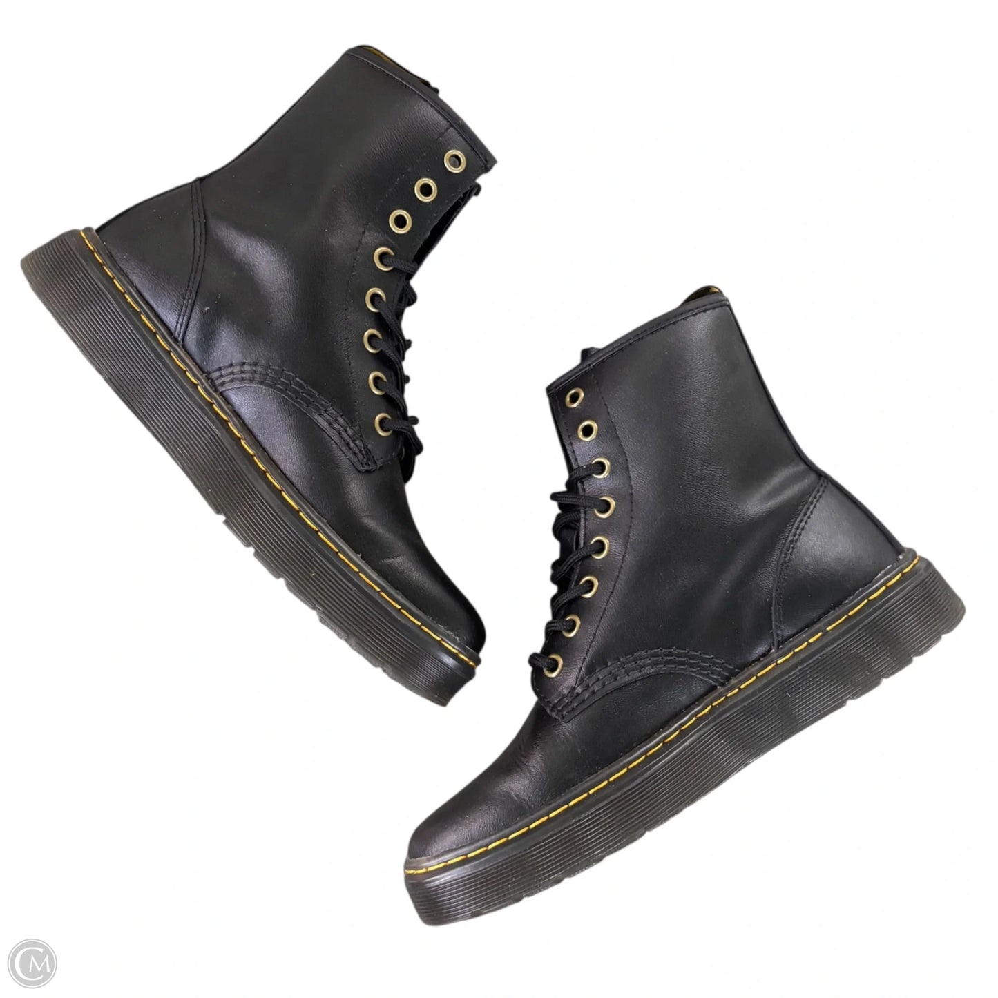 Boots Leather By Dr Martens In Black, Size: 7