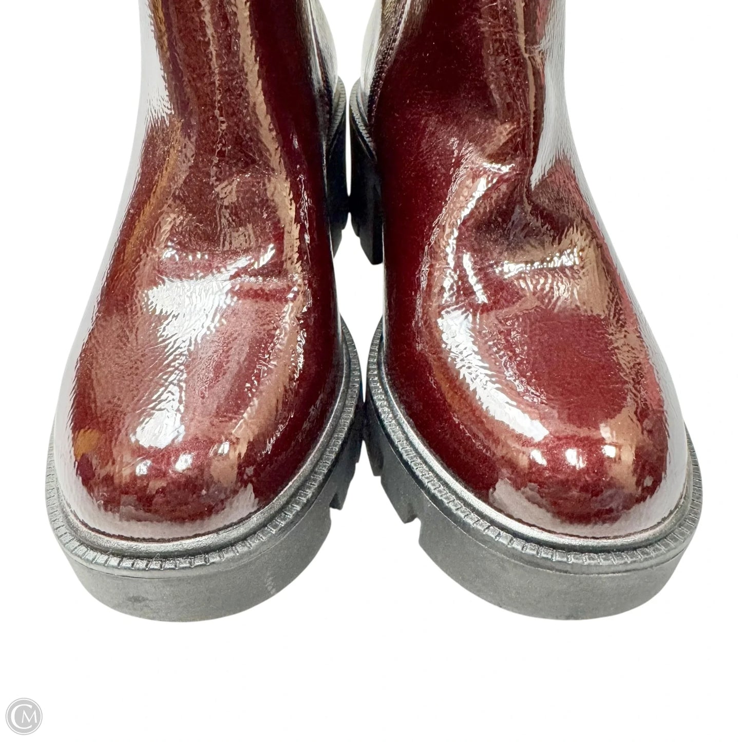 Boots Ankle Heels By Steve Madden In Maroon, Size: 8