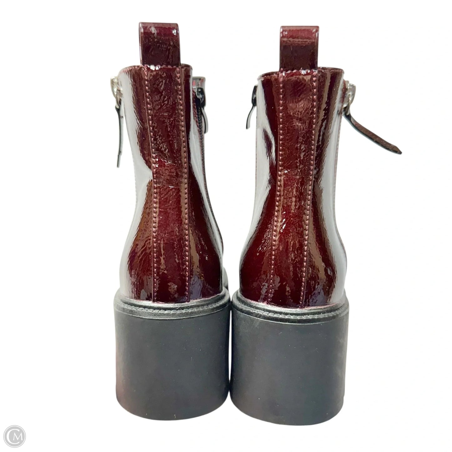 Boots Ankle Heels By Steve Madden In Maroon, Size: 8