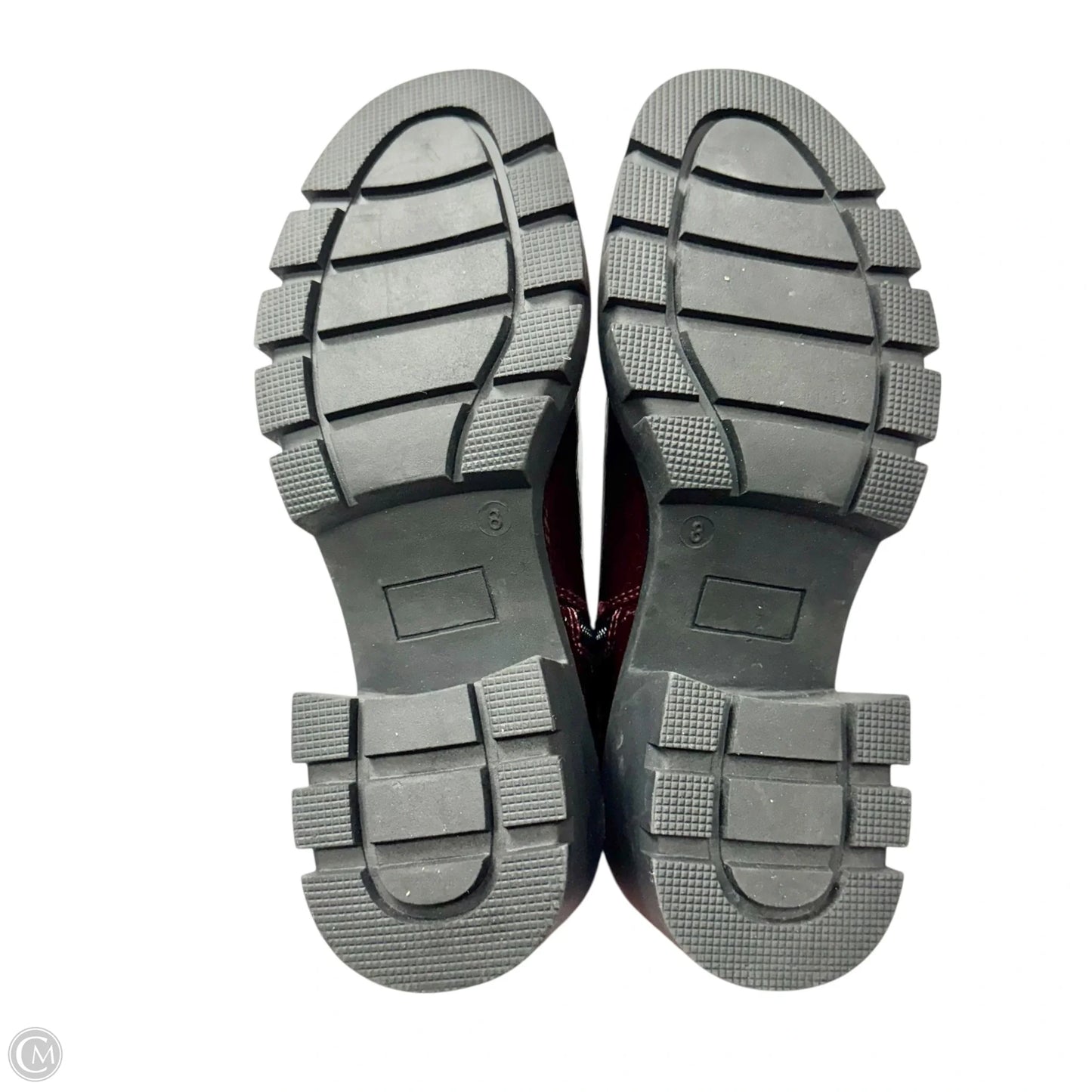 Boots Ankle Heels By Steve Madden In Maroon, Size: 8