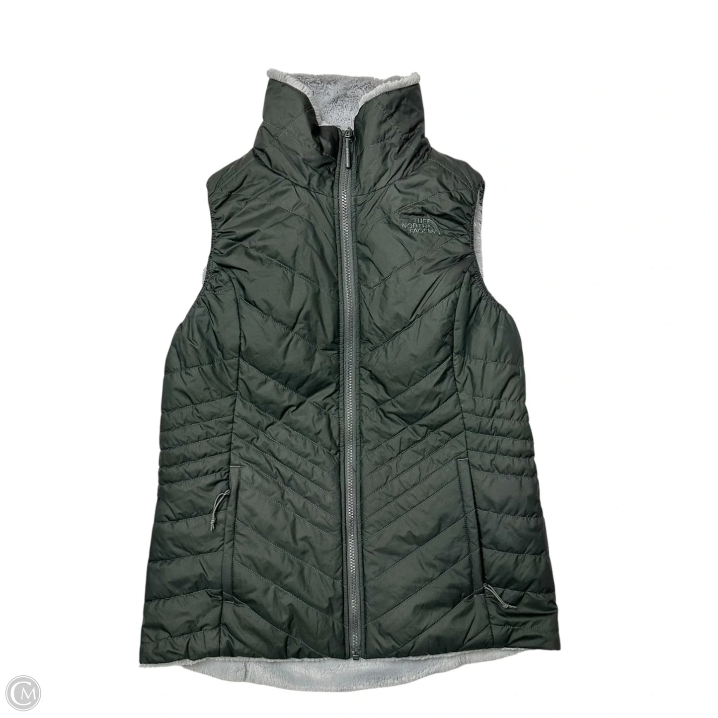 Vest Faux Fur & Sherpa By The North Face In Grey, Size: M