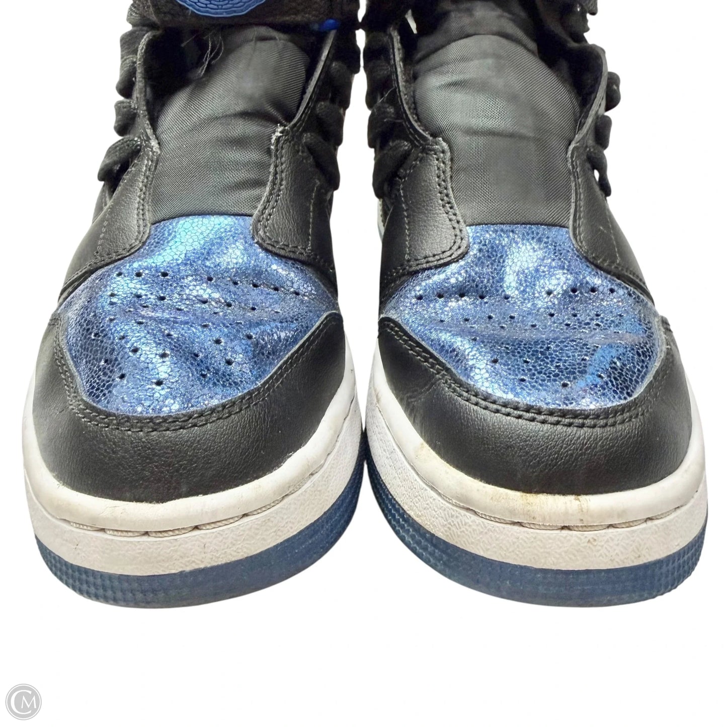 Shoes Luxury Designer By Jordan In Black & Blue, Size: 7