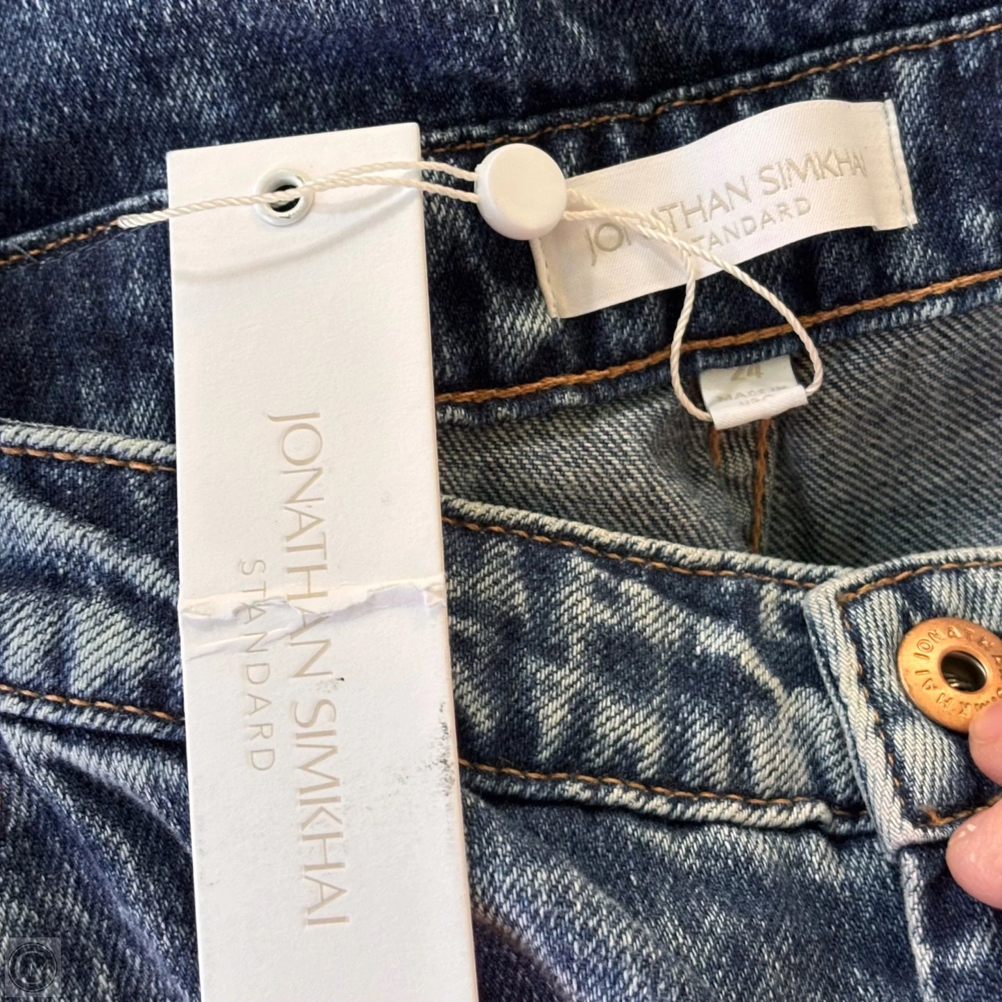 Jeans Straight By Jonathan Simkhai In Blue Denim, Size: 0