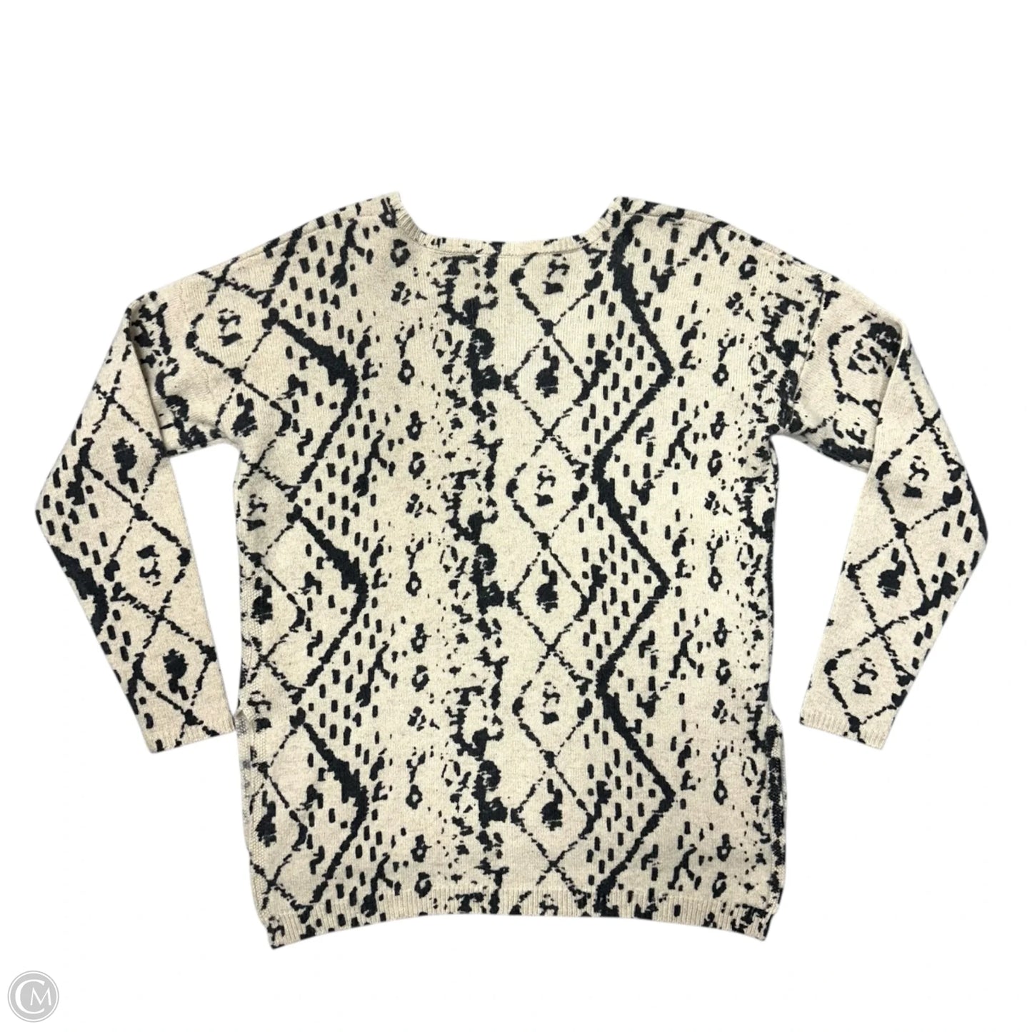 Sweater Cashmere By Anthropologie In Black & Tan, Size: S