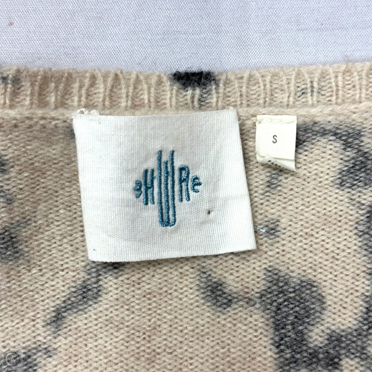 Sweater Cashmere By Anthropologie In Black & Tan, Size: S