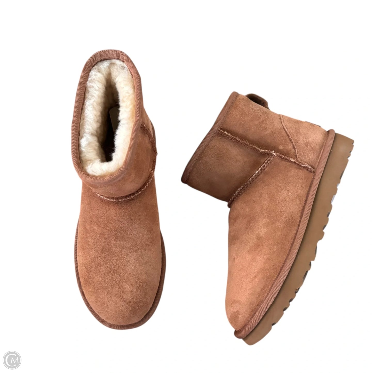 Boots Designer By Ugg In Brown, Size: 5