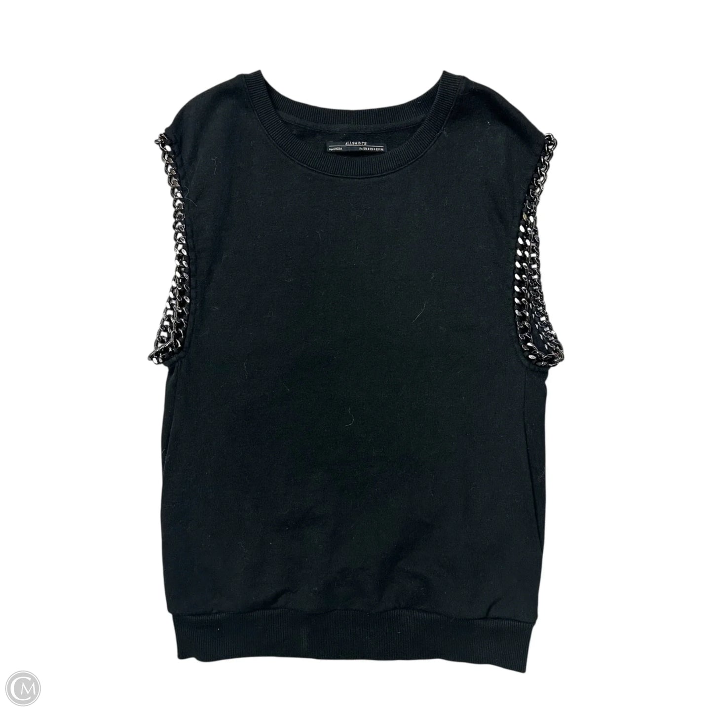 Top Sleeveless Designer By All Saints In Black, Size: S