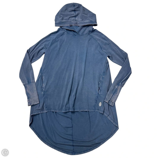Sweatshirt Hoodie By Free People In Blue, Size: M
