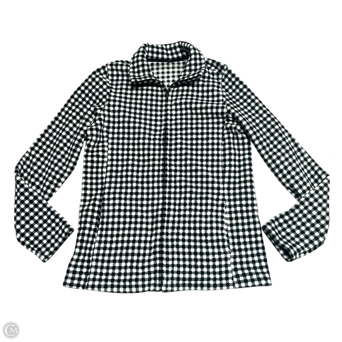 Jacket Fleece By Uniqlo In Checkered Pattern, Size: L