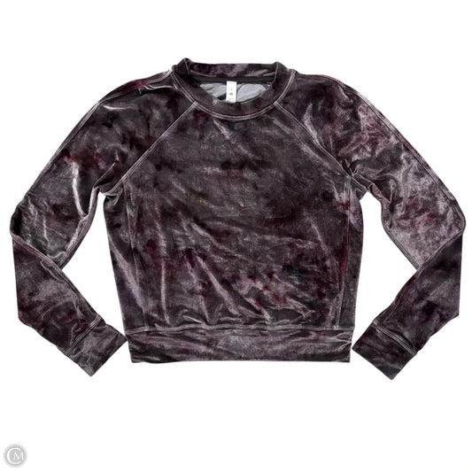 Athletic Top Long Sleeve Crewneck By Lululemon In Tie Dye Print, Size: S