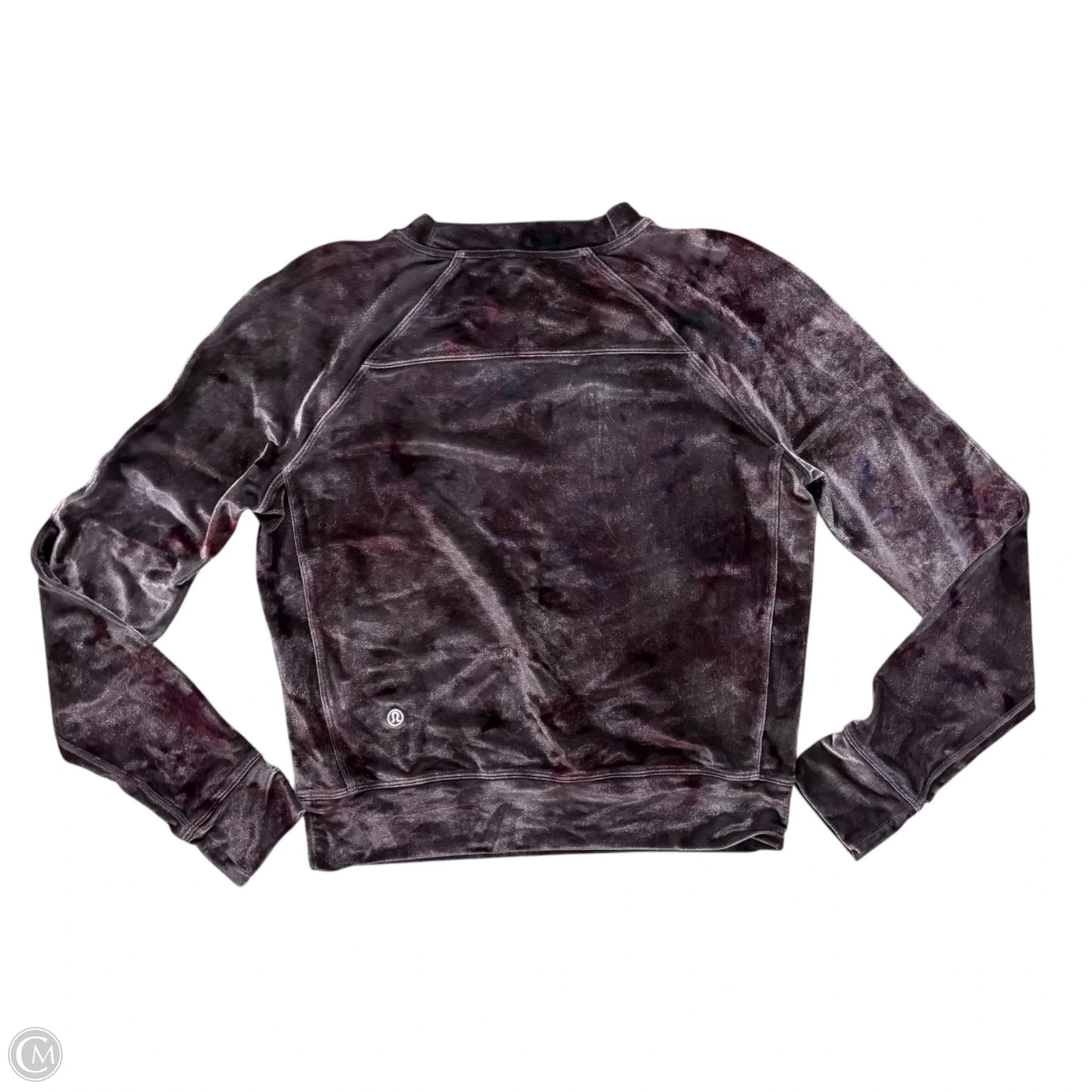 Athletic Top Long Sleeve Crewneck By Lululemon In Tie Dye Print, Size: S