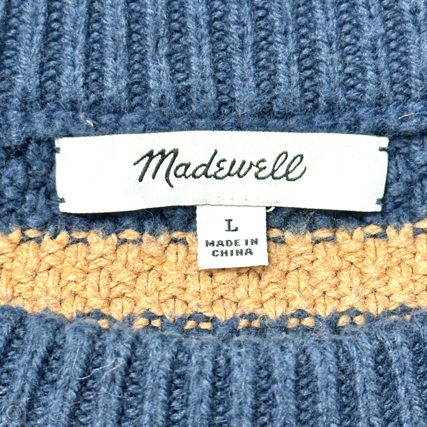 Sweater By Madewell In Striped Pattern, Size: L