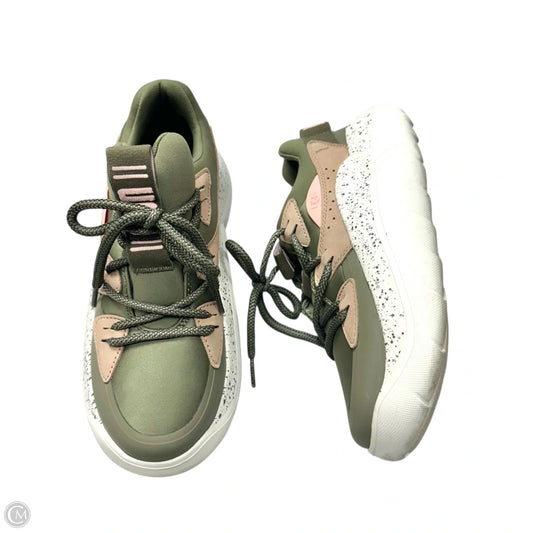 Shoes Designer By Ugg In Green & Pink, Size: 8.5