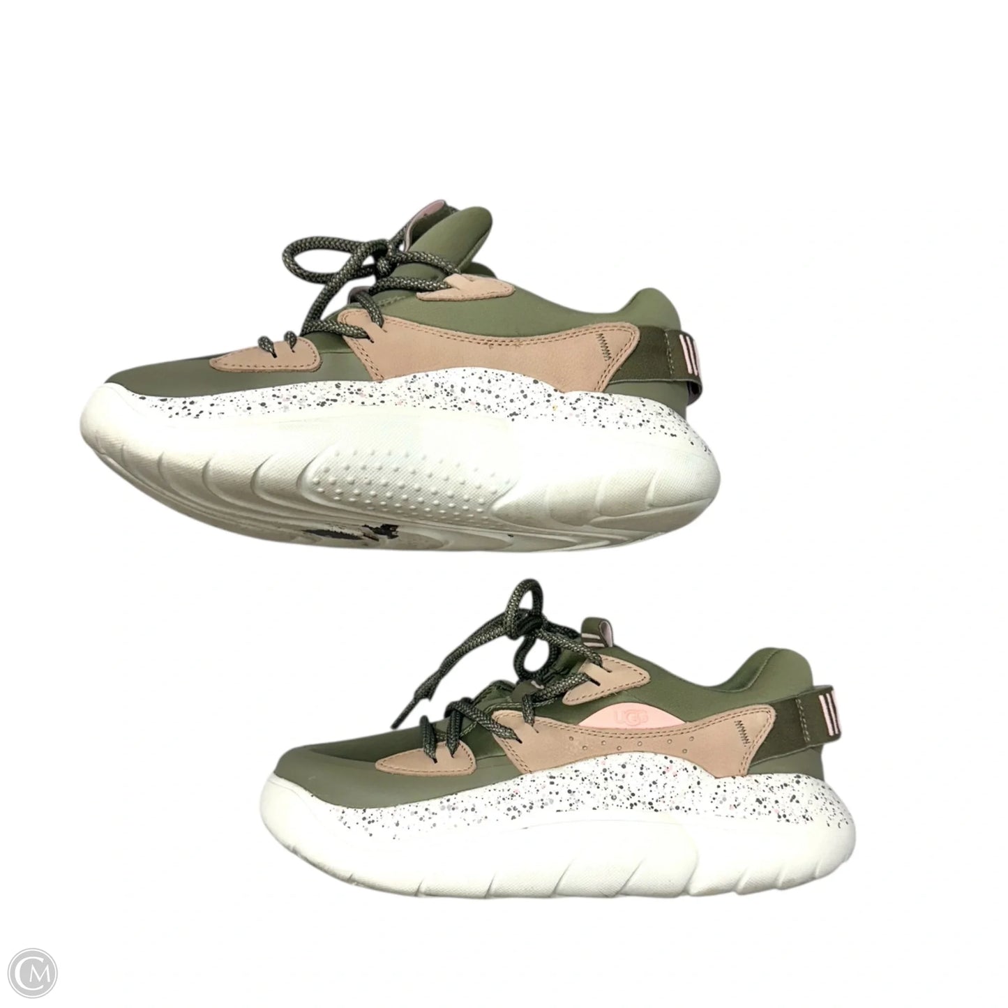 Shoes Designer By Ugg In Green & Pink, Size: 8.5