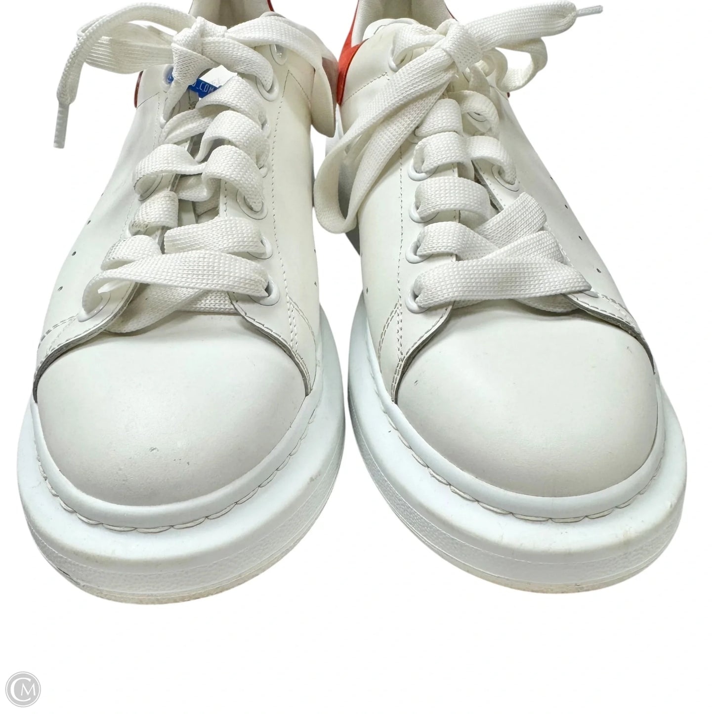 Shoes Luxury Designer By Alexander Mcqueen In Red & White, Size: 9.5