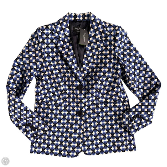 Blazer Designer By Kate Spade In Blue & White, Size: S
