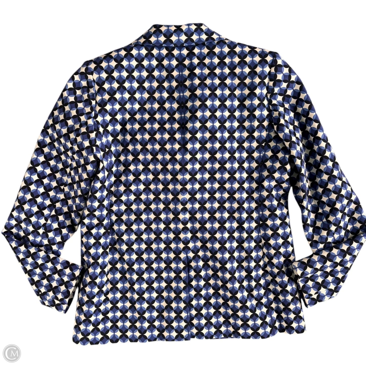 Blazer Designer By Kate Spade In Blue & White, Size: S