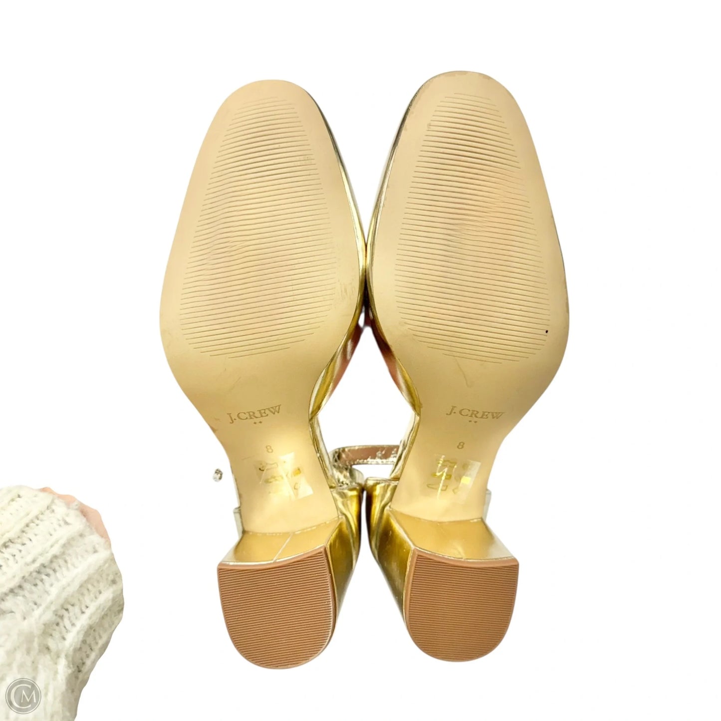 Shoes Heels Block By J. Crew In Gold, Size: 8