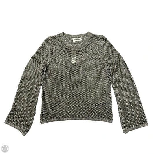 Top Long Sleeve By Anthropologie In Silver, Size: M