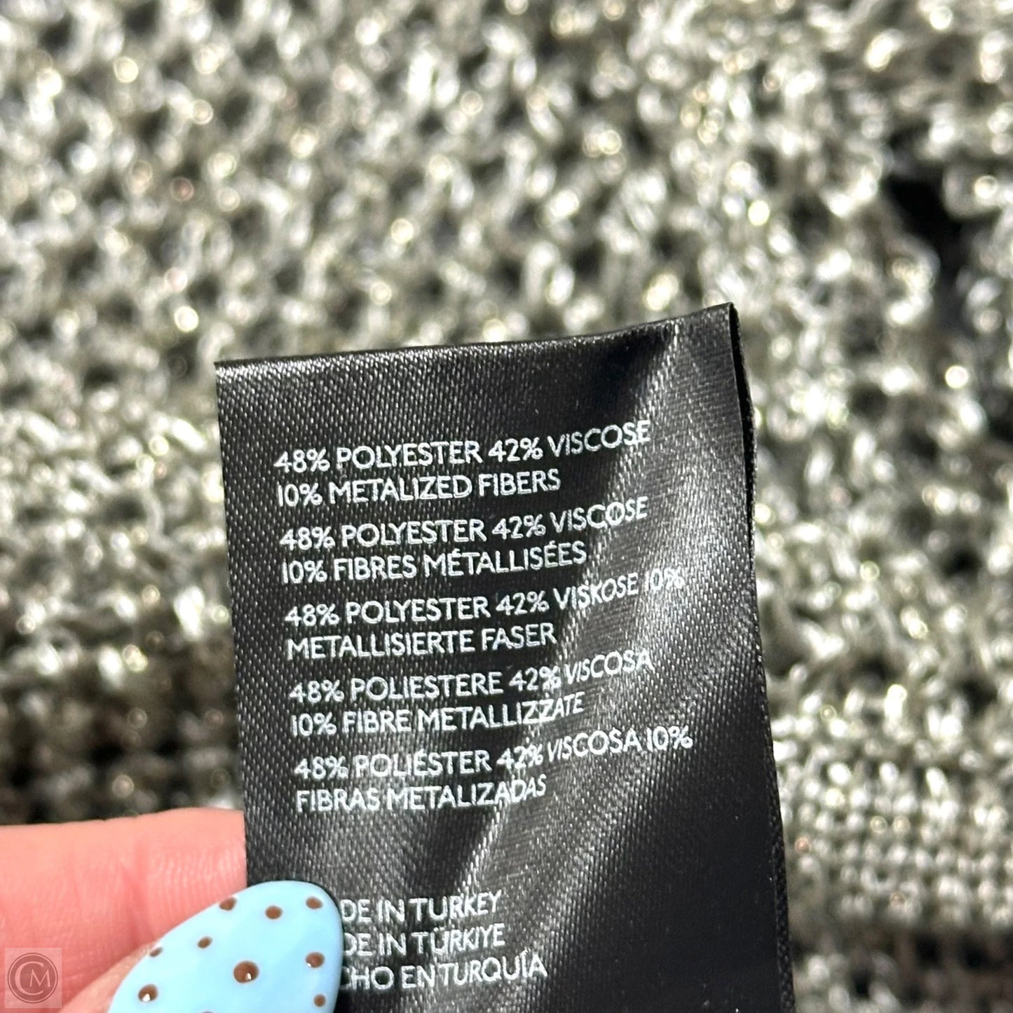 Top Long Sleeve By Anthropologie In Silver, Size: M