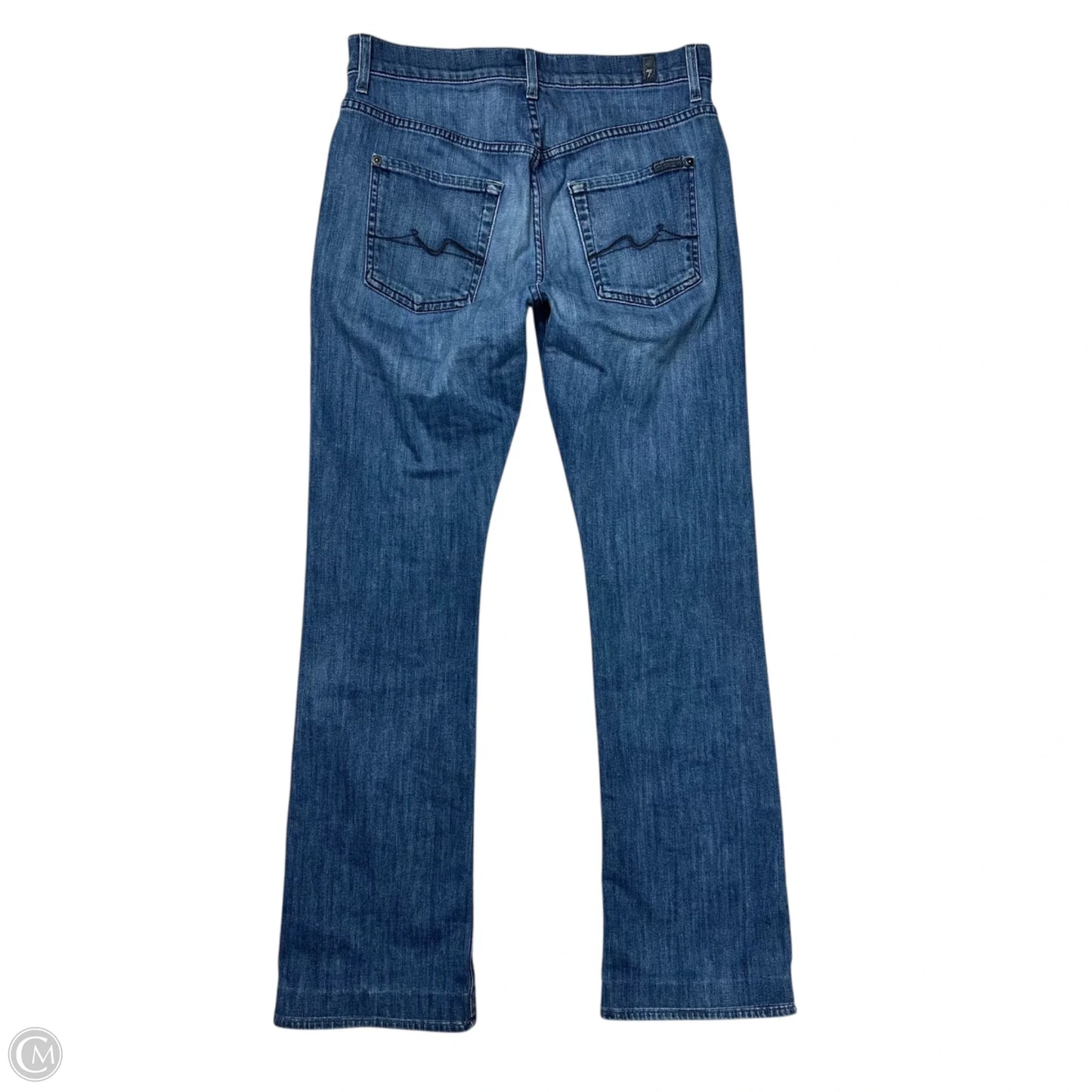 Jeans Boot Cut By 7 For All Mankind In Blue Denim, Size: 10