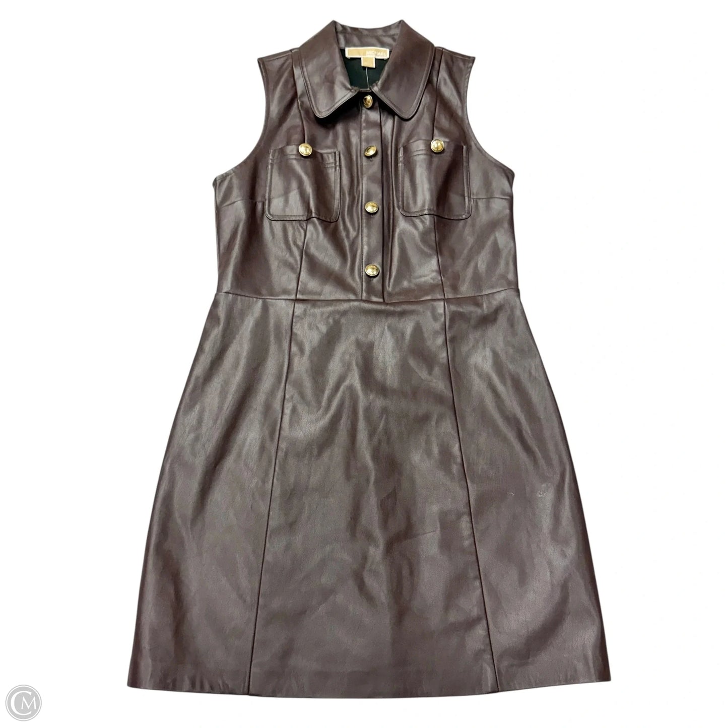 Dress Casual Midi By Michael By Michael Kors In Brown, Size: M