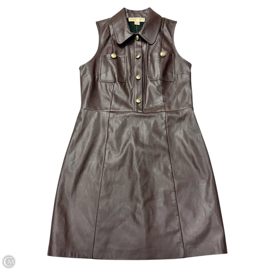 Dress Casual Midi By Michael By Michael Kors In Brown, Size: M