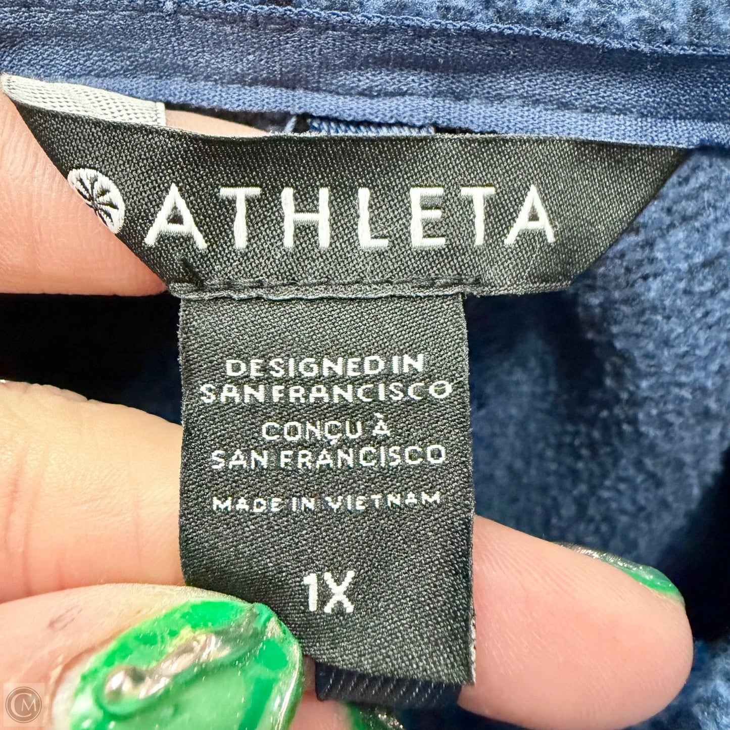 Athletic Jacket By Athleta In Blue, Size: 1x