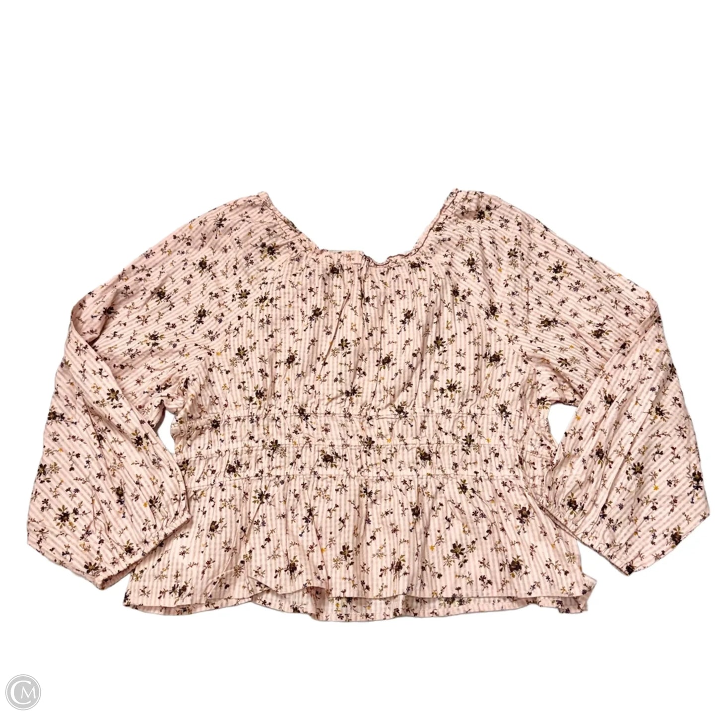 Top Long Sleeve By Madewell In Floral Print, Size: Xxl