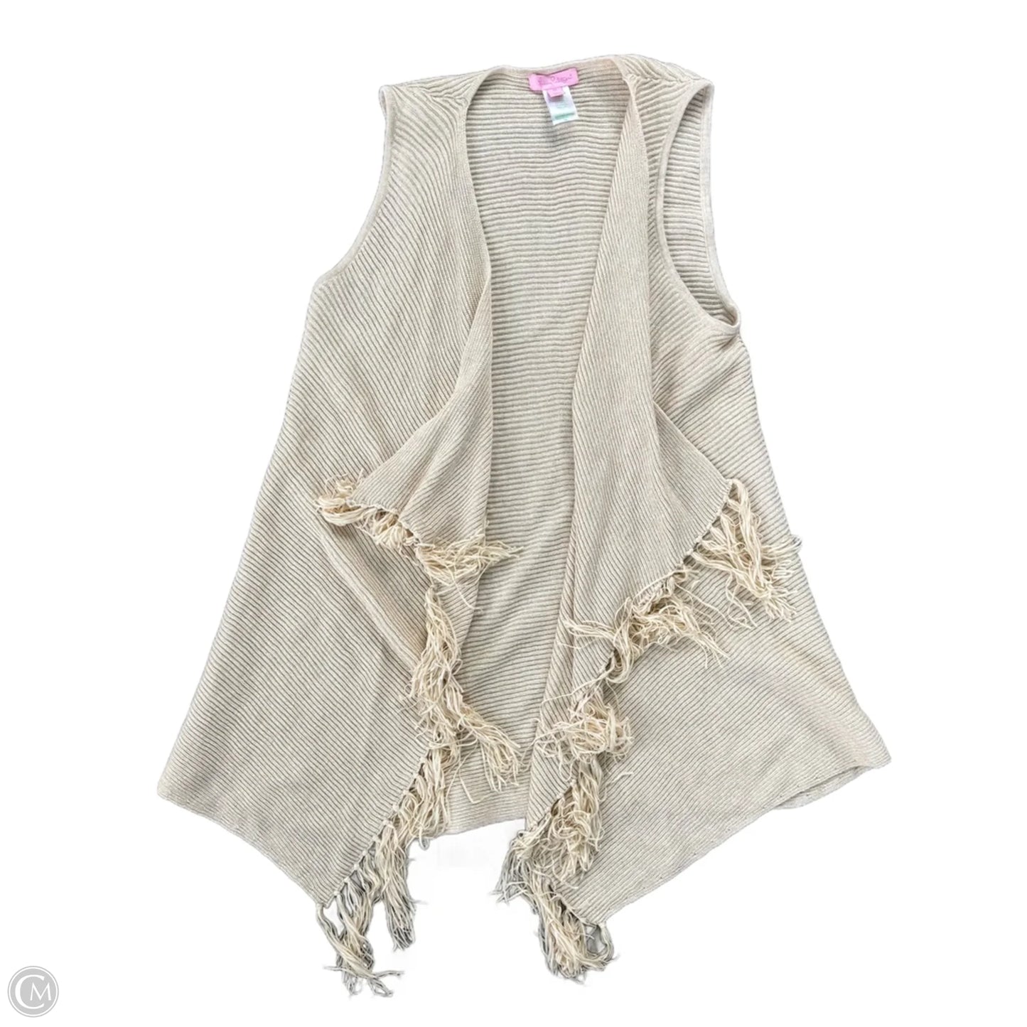 Cardigan Designer By Lilly Pulitzer In Tan, Size: M