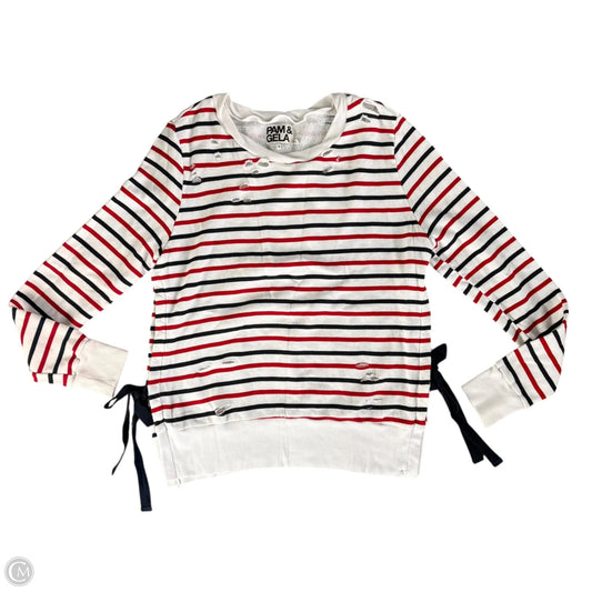 Top Long Sleeve By Pam & Gela In Striped Pattern, Size: S