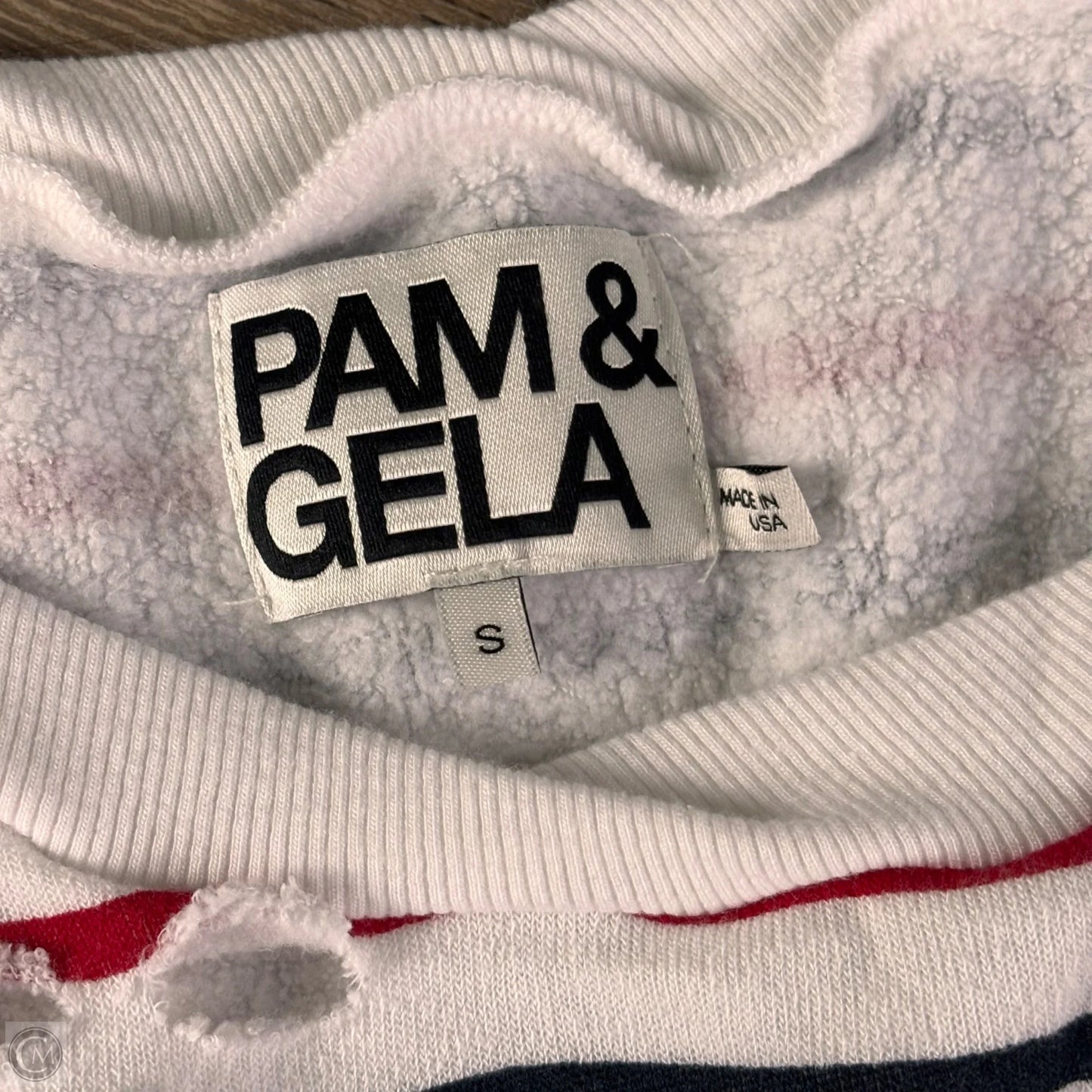 Top Long Sleeve By Pam & Gela In Striped Pattern, Size: S